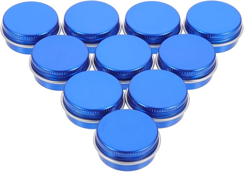 Blue Aluminum Screw Lid Candle Tins Reusable Lip Balm Jars Cosmetic Cream Containers - Image 1